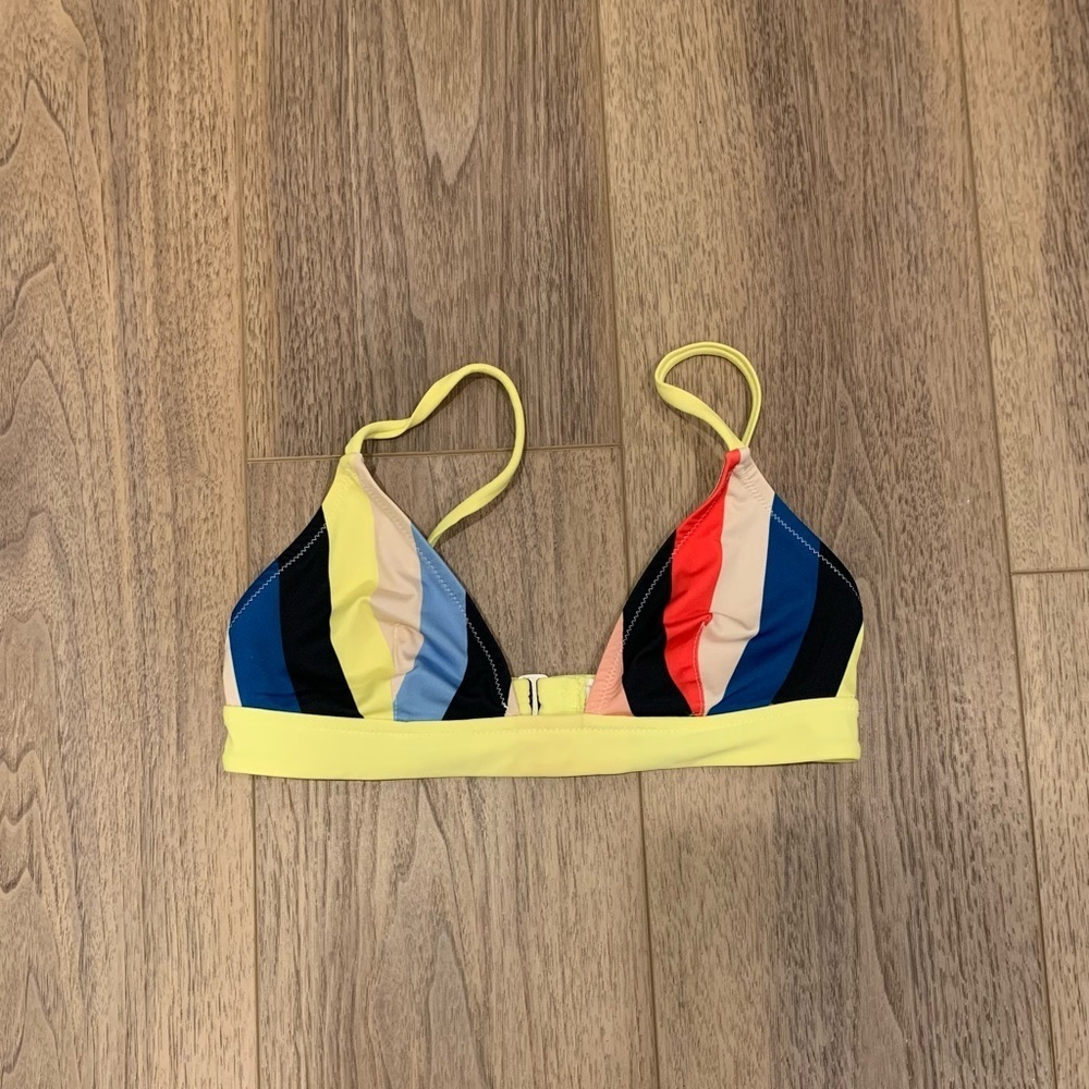 Solid & Striped Triangle Bikini Top
